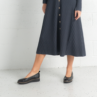 Oxsson Black/ Black Sole Leather Flats