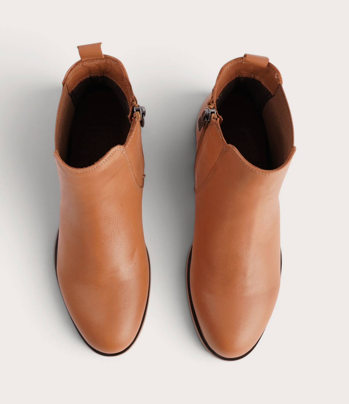 Gabby Coconut Leather Ankle Boots - SALA | Shouz