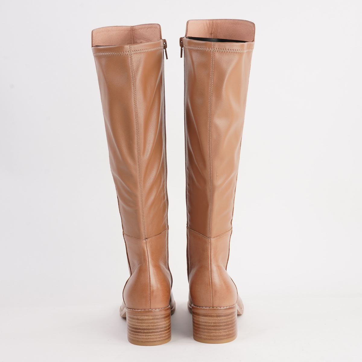 Ronel Dark Tan Leather Boots - DJANGO AND JULIETTE | Shouz