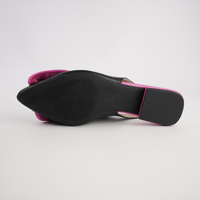 Vesper Black/ Fuchsia Leather Flats