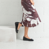 Sarah Black Patent Leather Ballet Flats