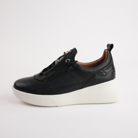 Tickler Black Leather Sneakers