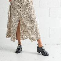 Daya Black Patent Leather Brogues