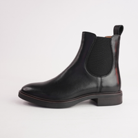 Blaik Black Leather Ankle Boots