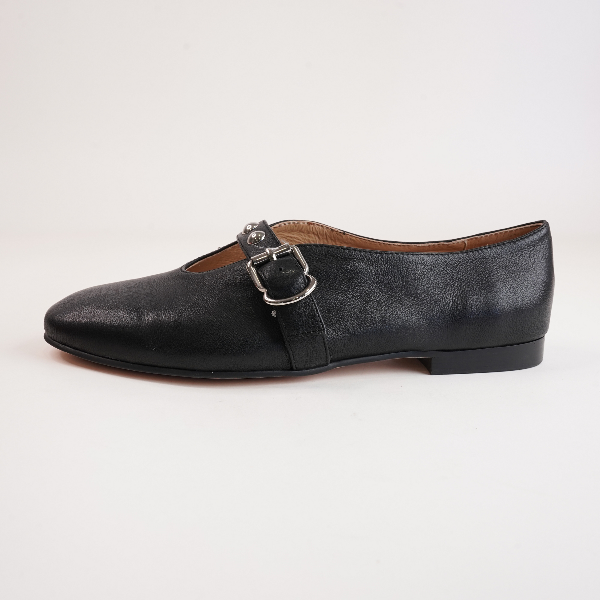 Ultrah Black Leather Flats