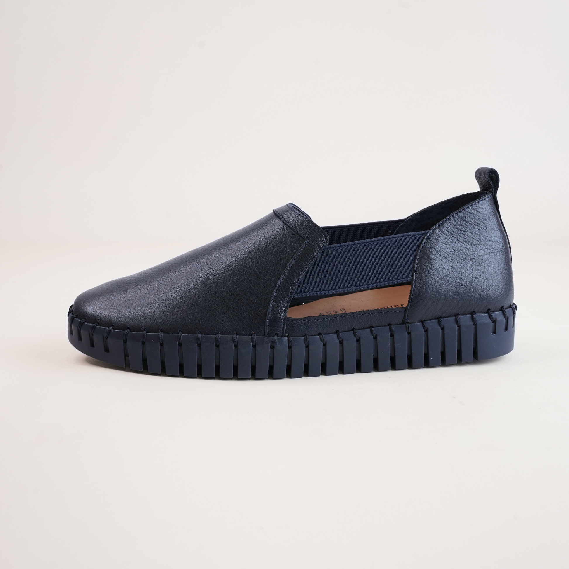 Harmless Navy/ Navy Sole Leather Sneakers