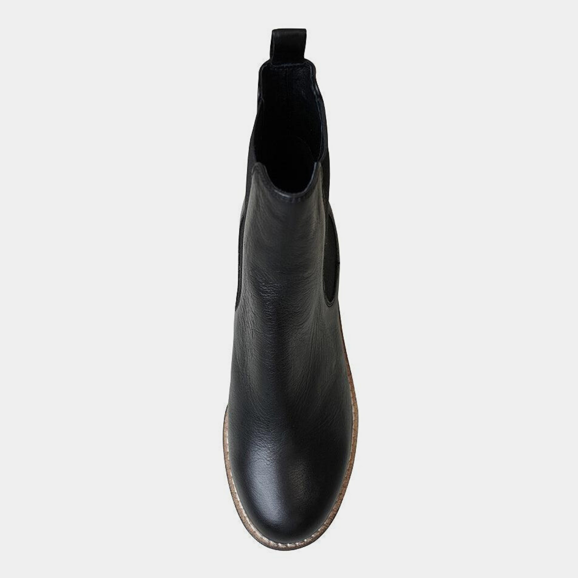Biscoti Black Leather Ankle Boots