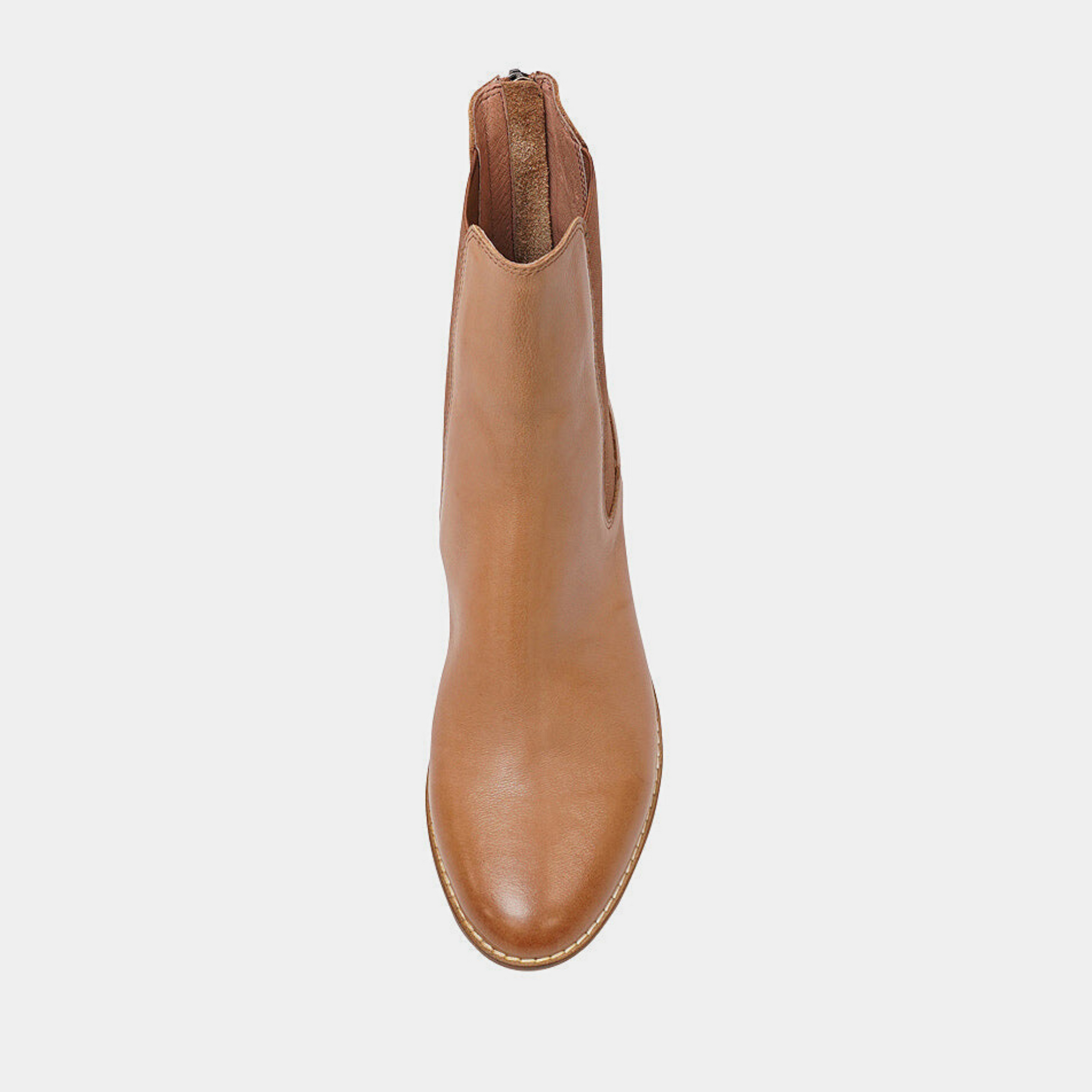 Mycah Cognac Leather Ankle Boots