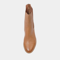 Mycah Cognac Leather Ankle Boots