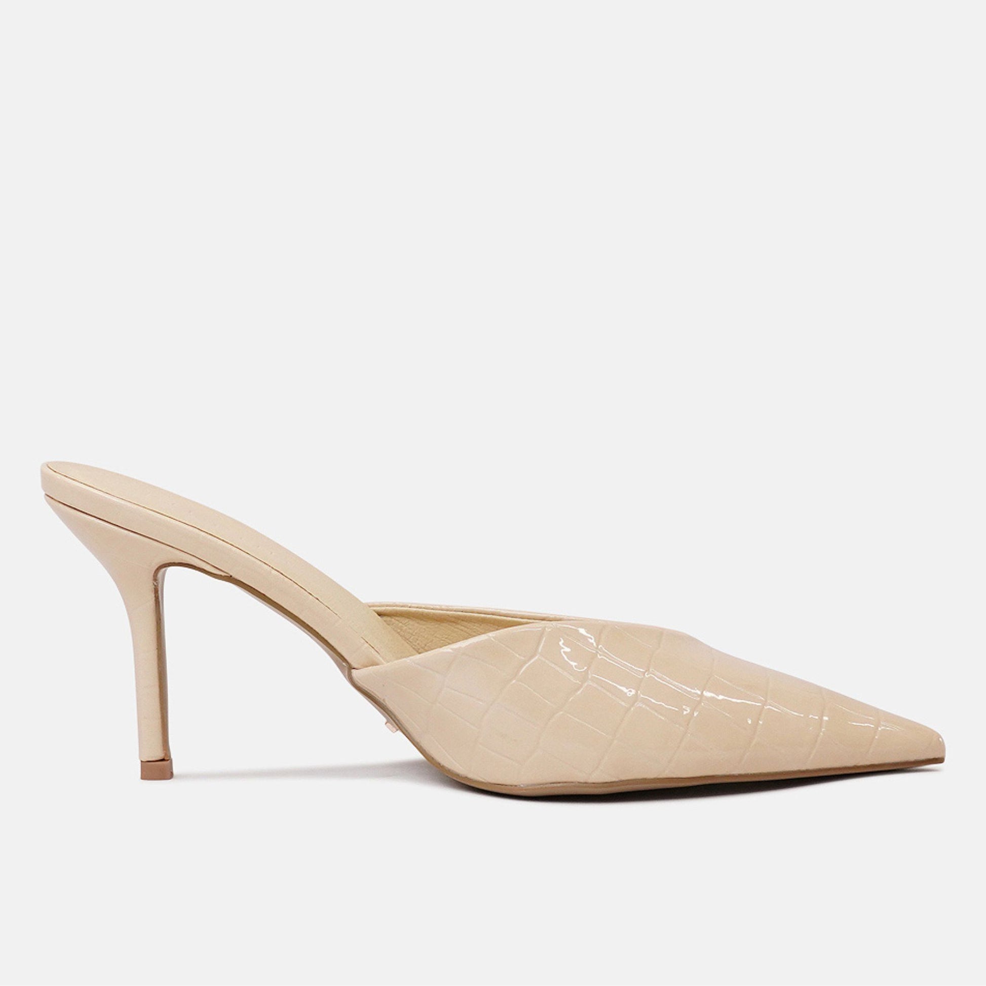Karey Vanilla Patent Croc Leather High Heels, BILLINI - Shouz