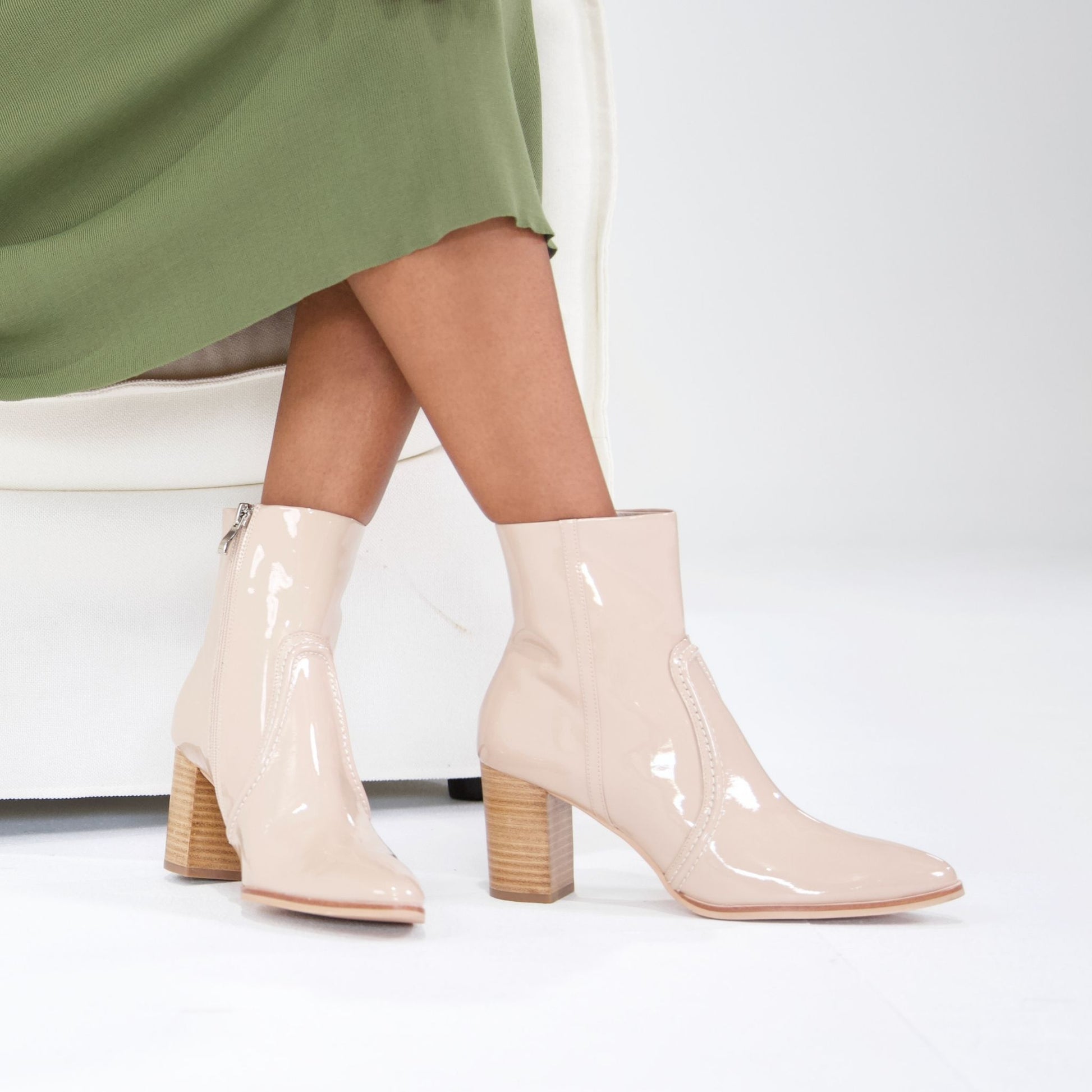 Anahi Cafe Patent Ankle Boots, DJANGO & JULIETTE - Shouz