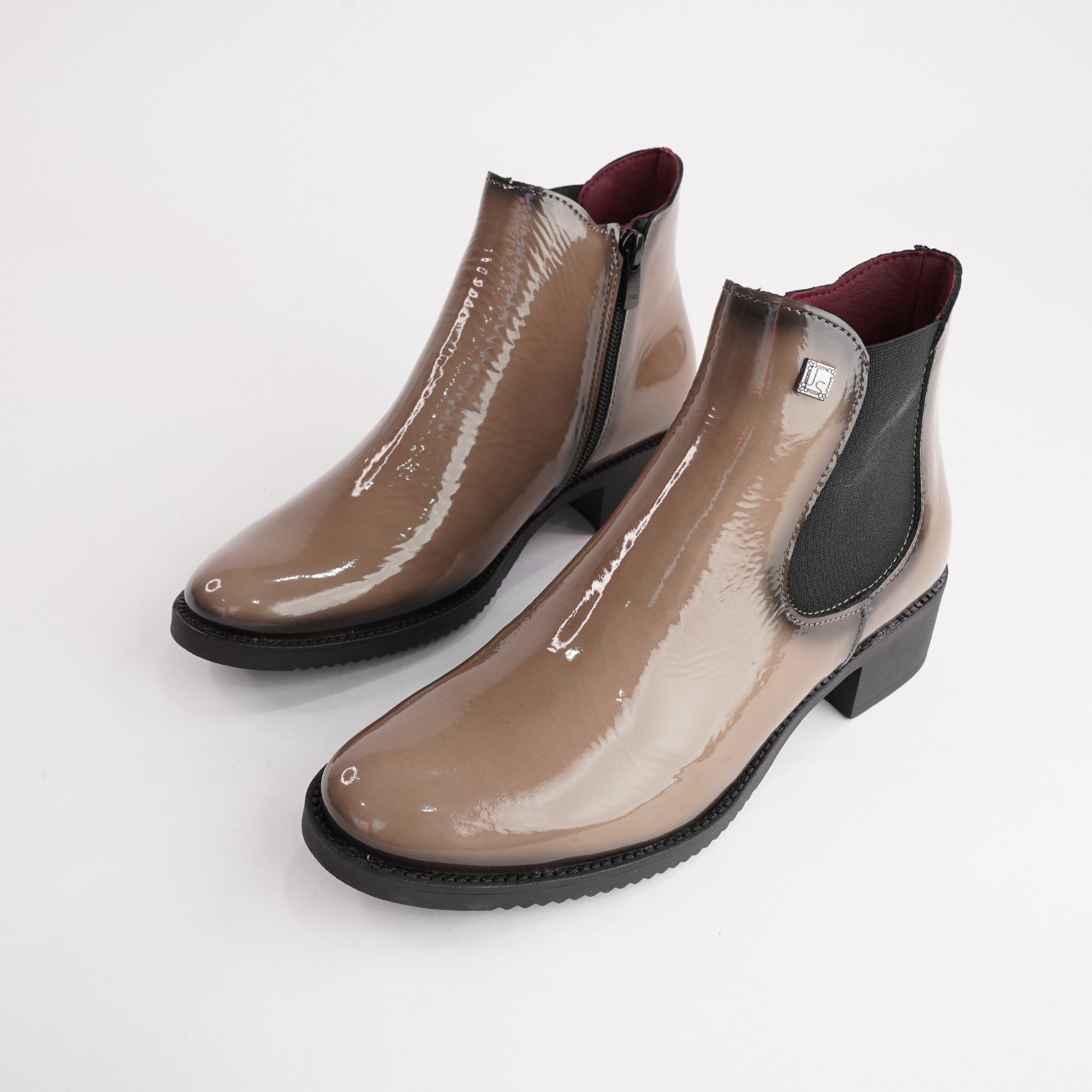 Js-2181 Tortola Patent Leather Ankle Boots