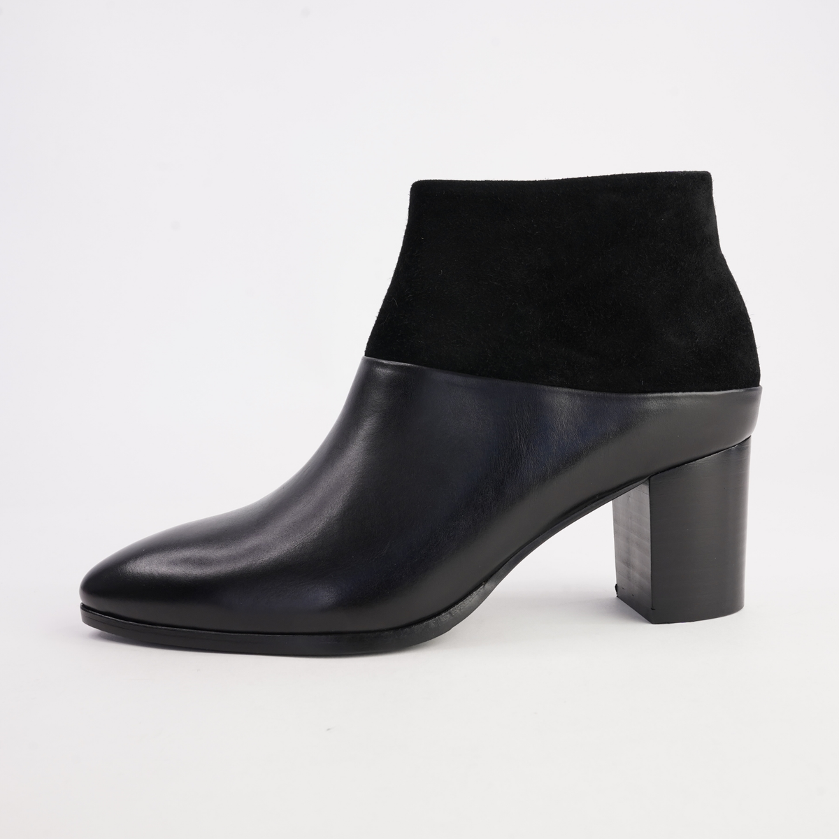 Blumas Black Leather Black Suede Boots - DJANGO AND JULIETTE | Shouz