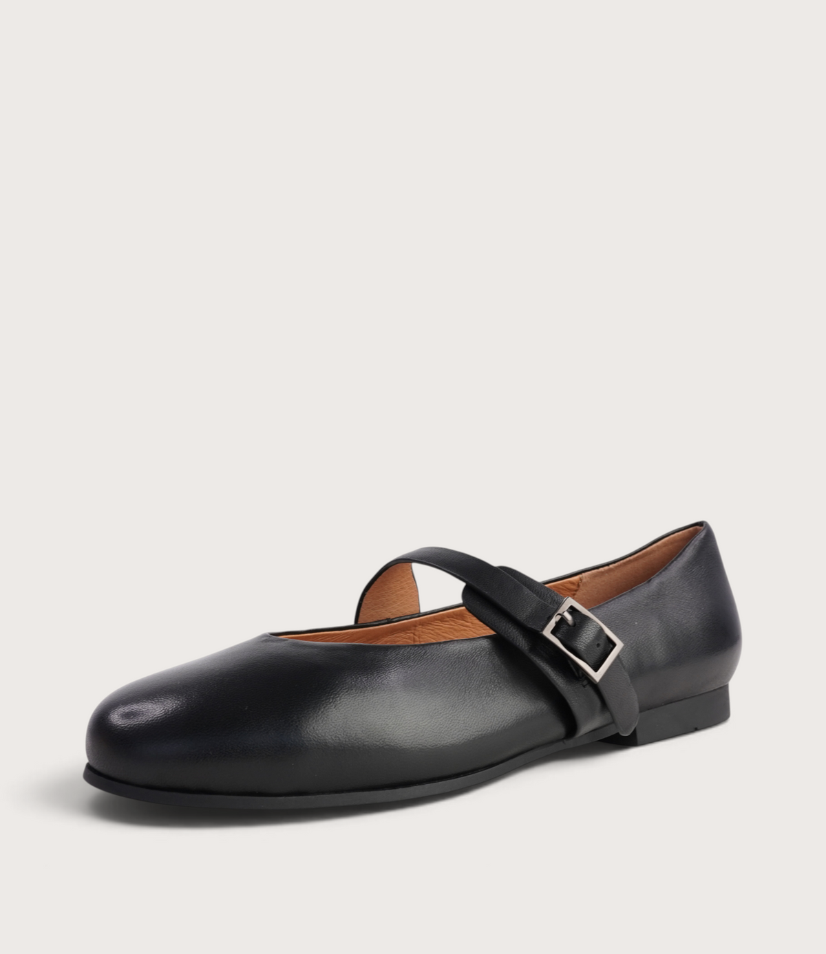 Picton Black Leather Ballet Flats