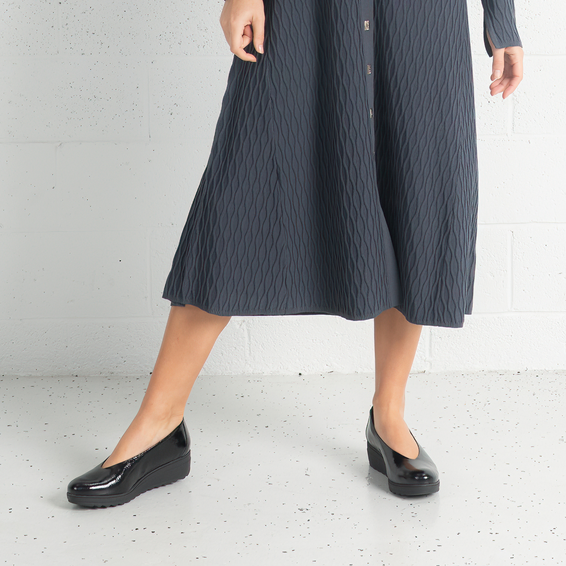 Daria Black Patent Leather Flats