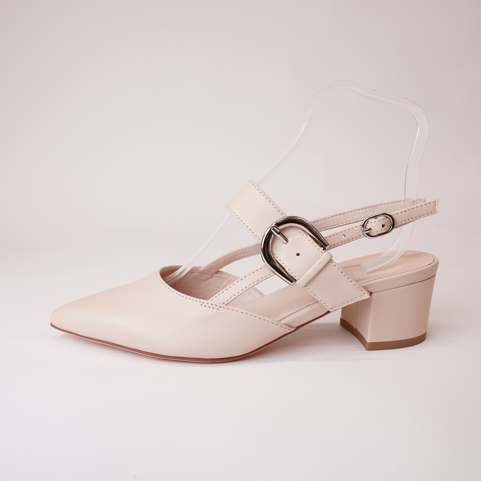 Asten Nude Leather Heels