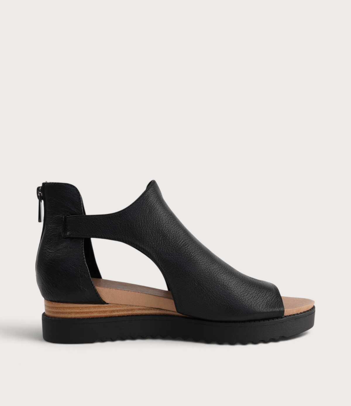 Ambatto Black/ Black Sole Leather Sandals