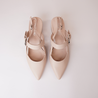 Asten Nude Leather Heels