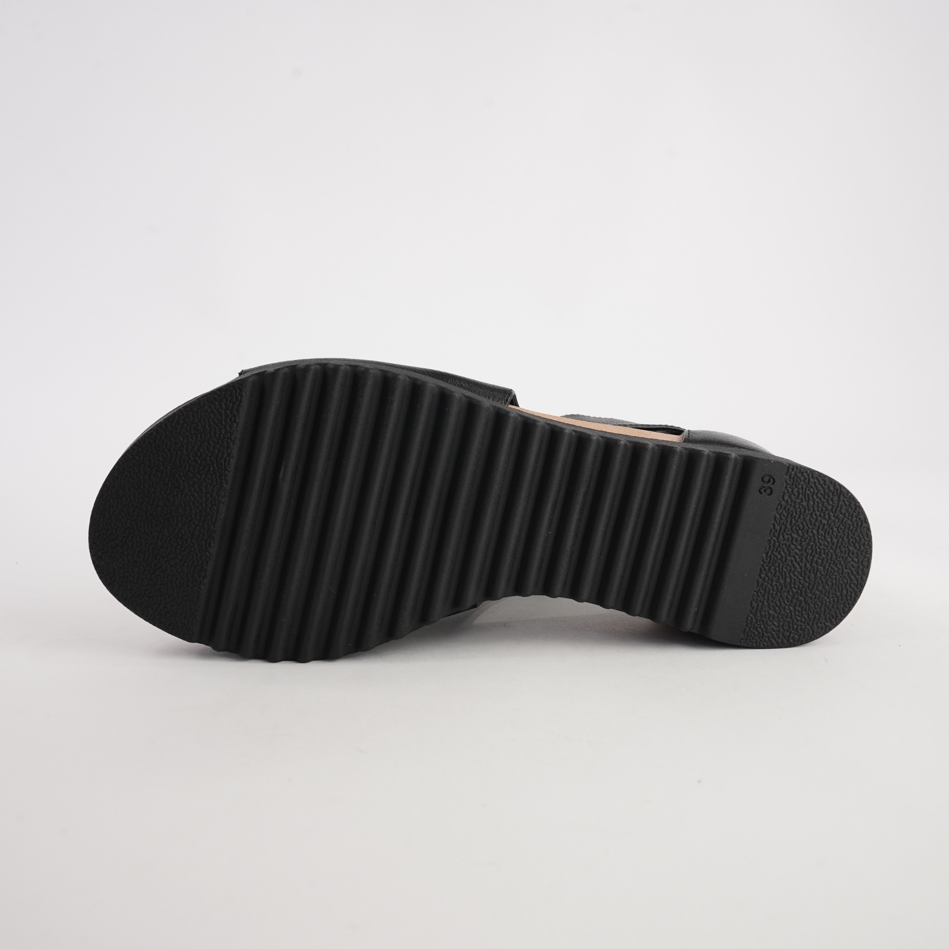 Ambatto Black/ Black Sole Leather Sandals