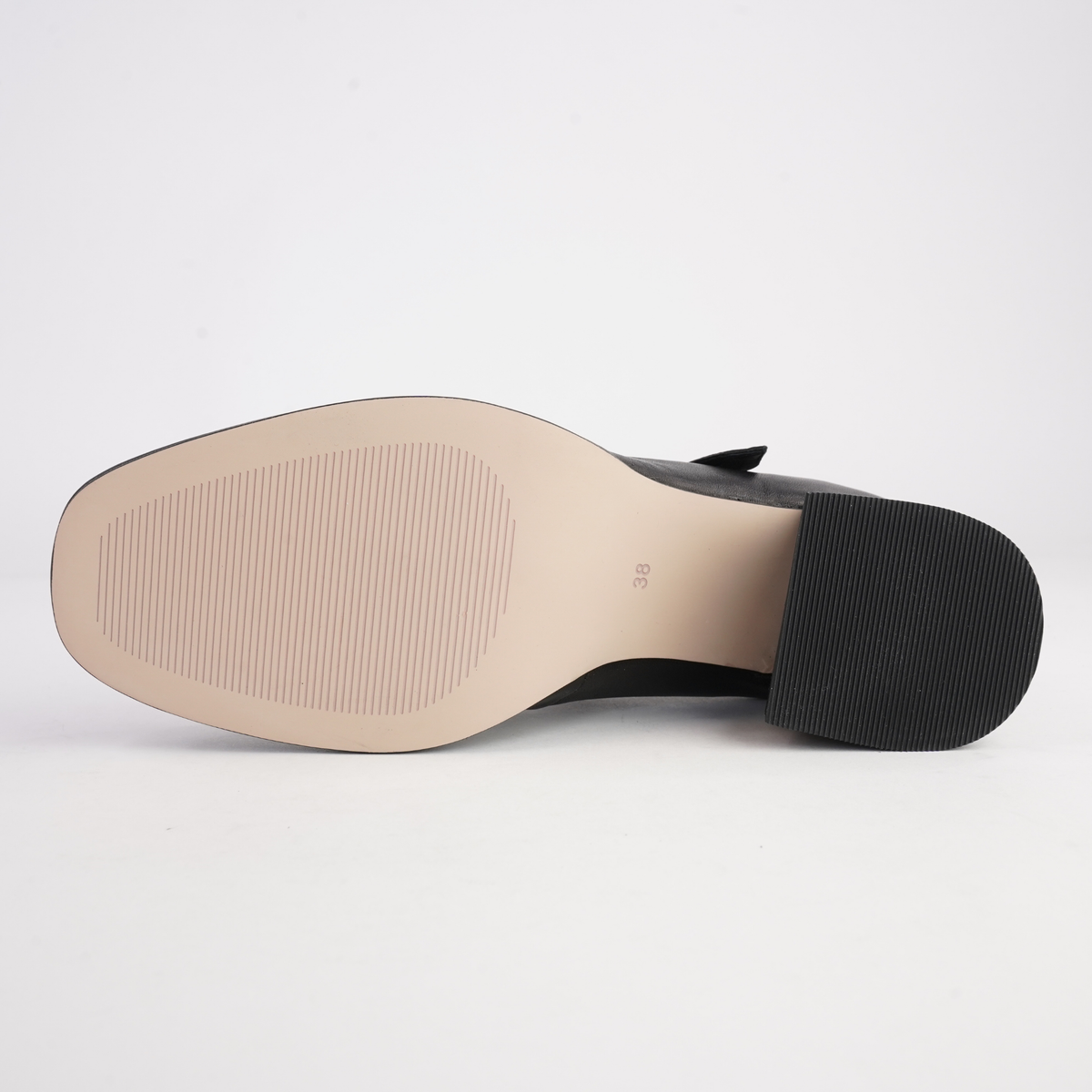 Podium Black/ Milk Leather Heels - BRESLEY | Shouz