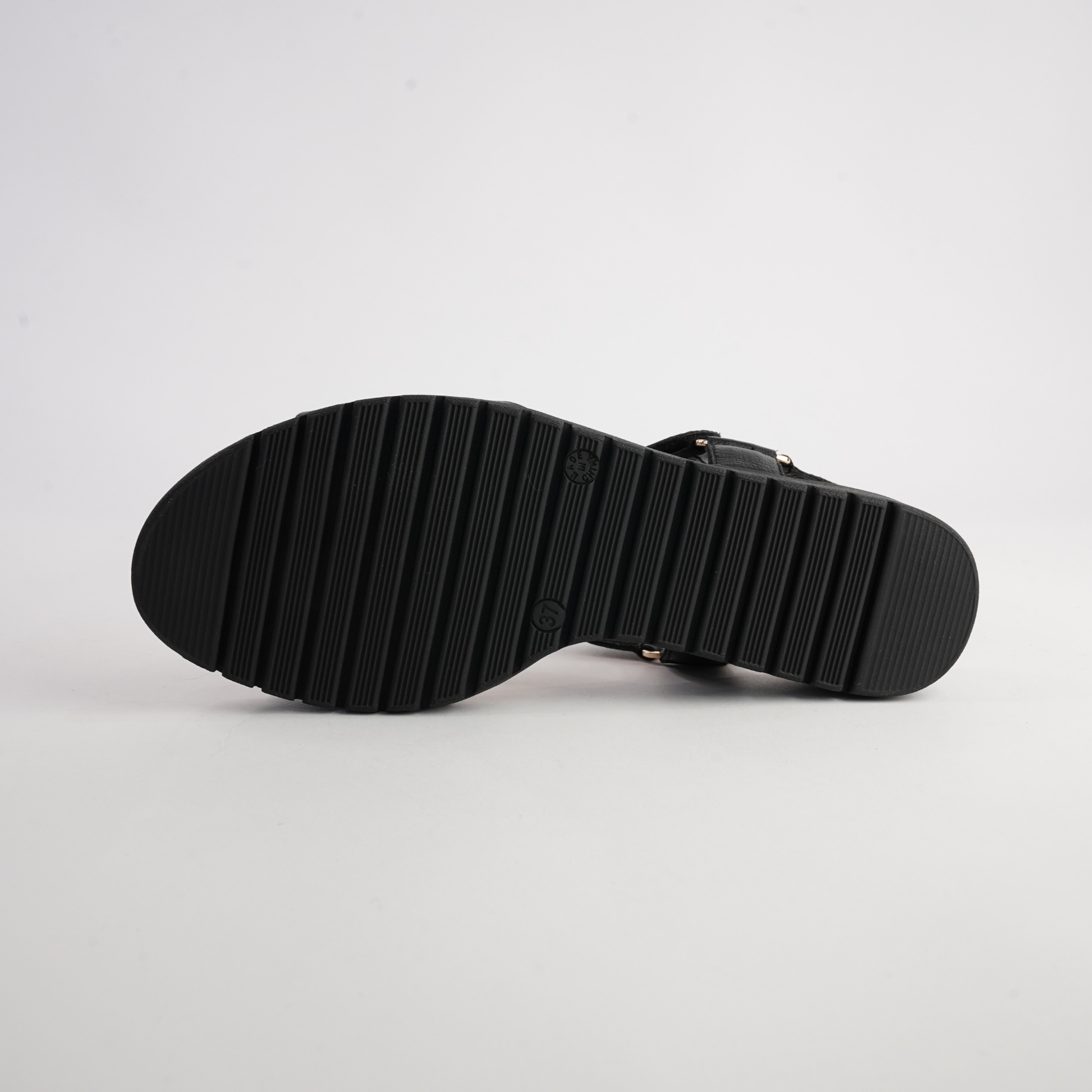 Minne Black/ Black Sole Leather Sandals