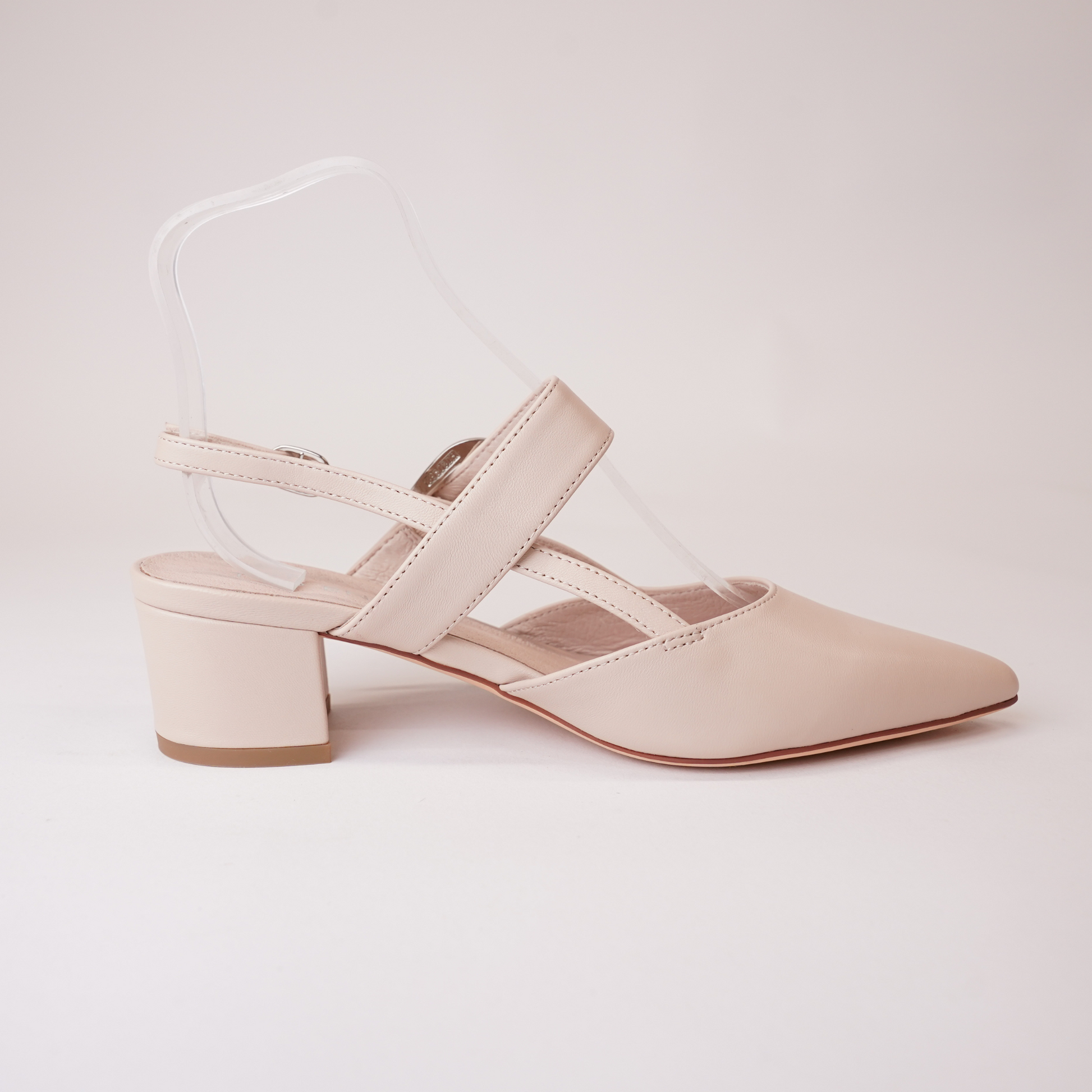 Asten Nude Leather Heels