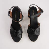 Sophia Doya Negro Espadrille Wedges