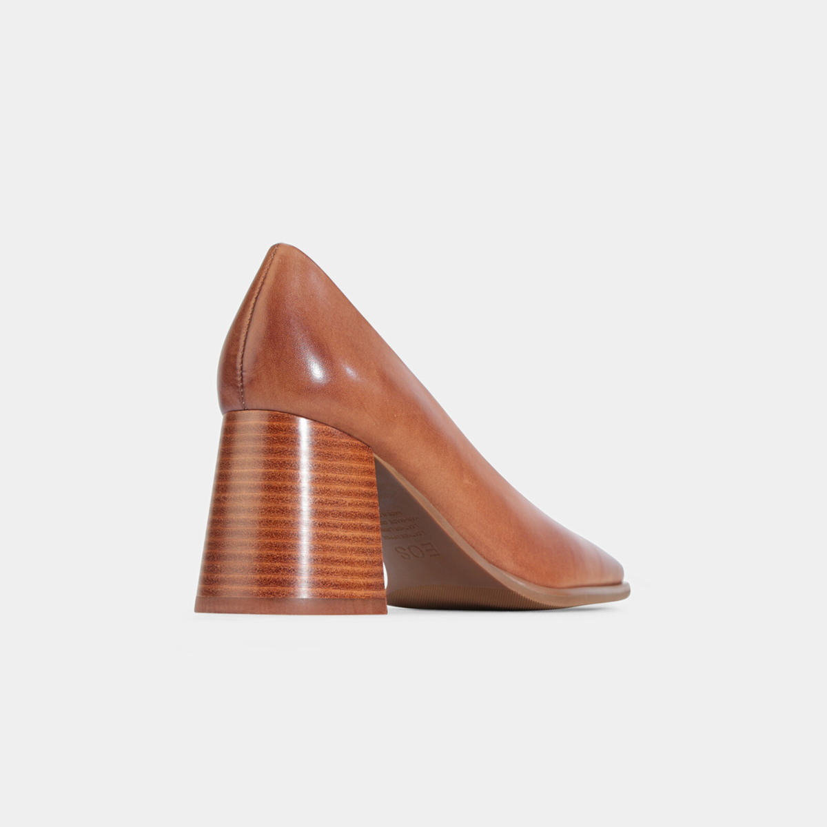 Zanie Pecan Leather Heels - EOS FOOTWEAR | Shouz