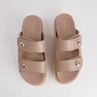 Bowers Stone Leather Slides