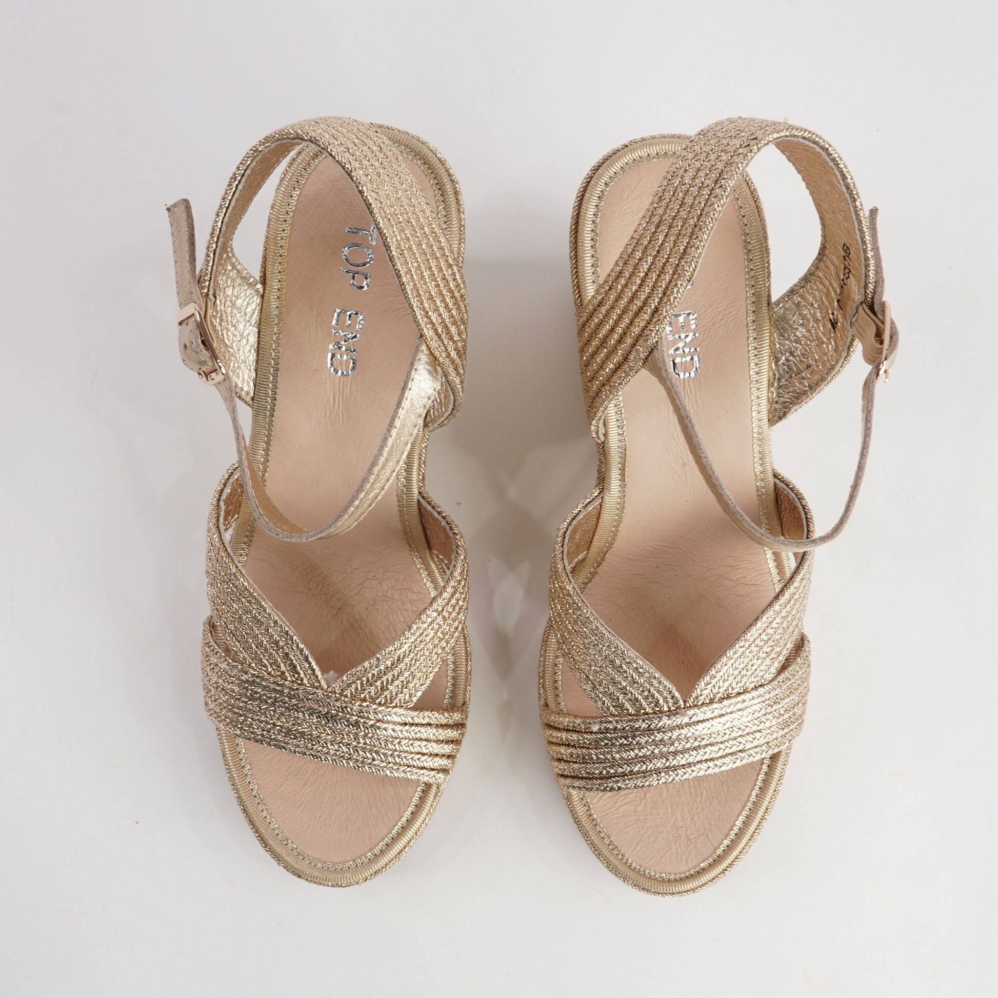 Emarson Gold Rope Espadrille Wedges