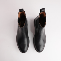 Blaik Black Leather Ankle Boots
