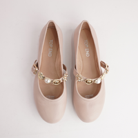 Blairre Nude Leather Ballet Flats