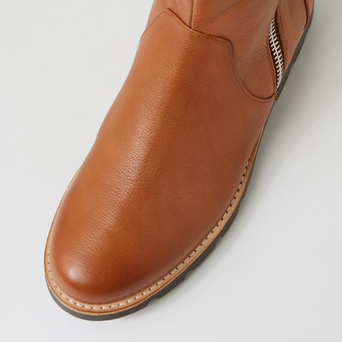 Dlinga Drambuie Leather/ Tan Leopard Fur Boots - DJANGO AND JULIETTE | Shouz
