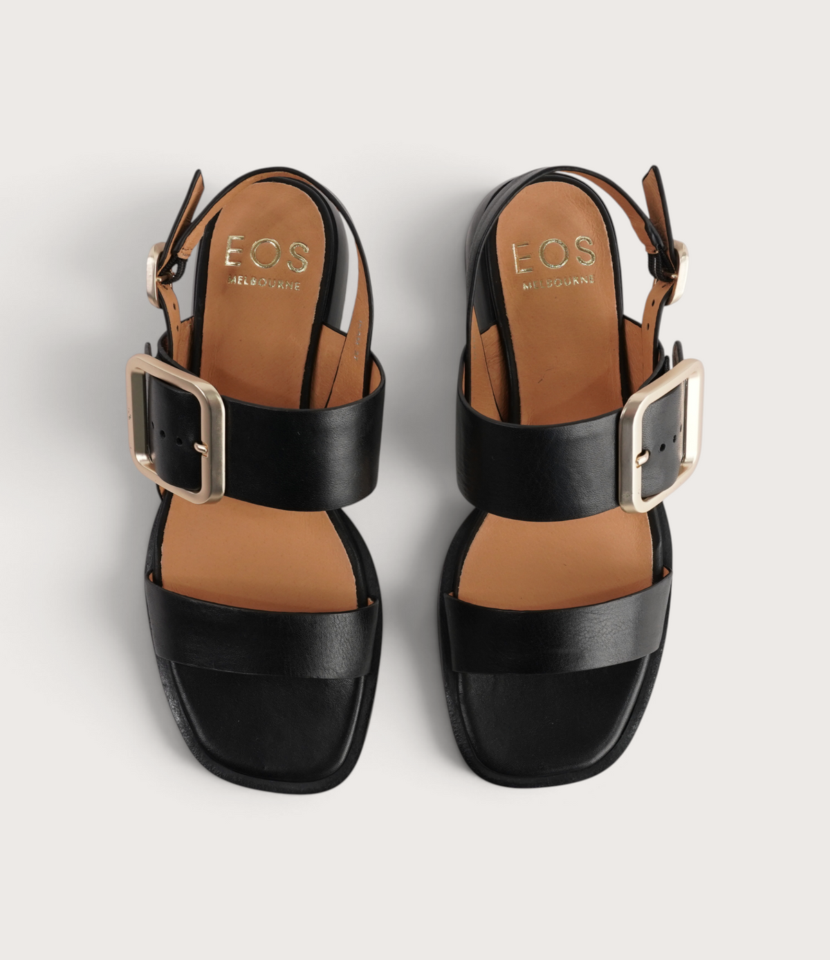 Ikam Black Leather Sandals