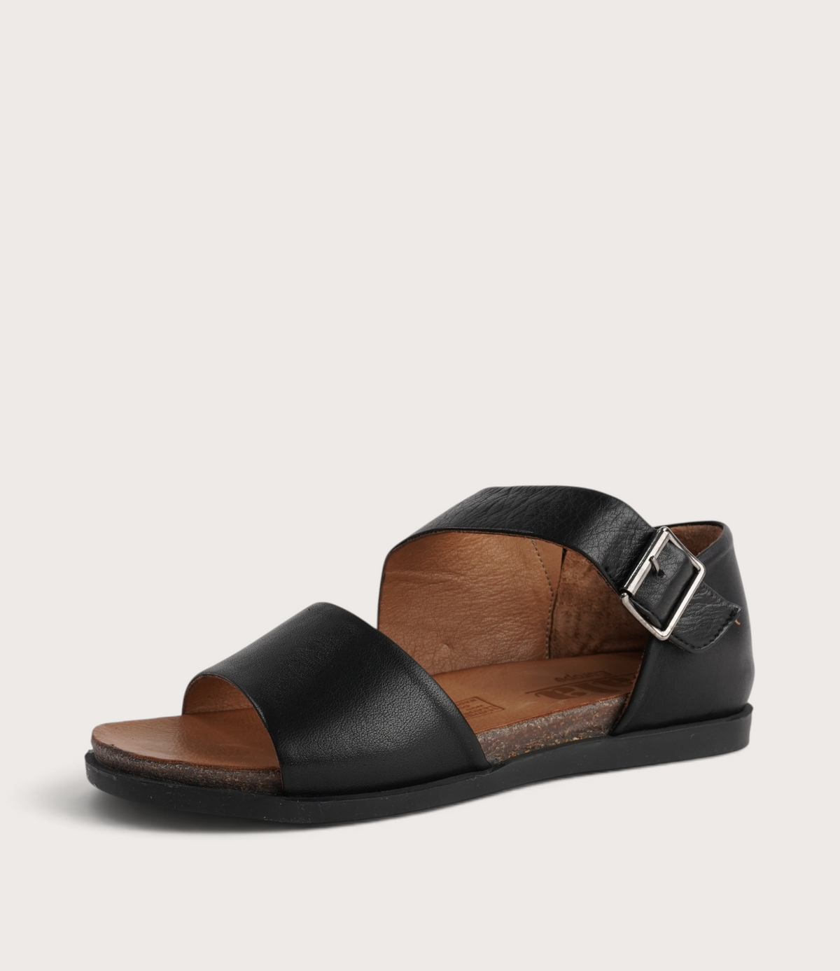 Luna Black Leather Sandals