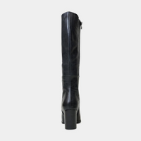 Allouta Black Leather Knee High Boots