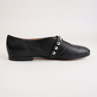 Ultrah Black Leather Flats