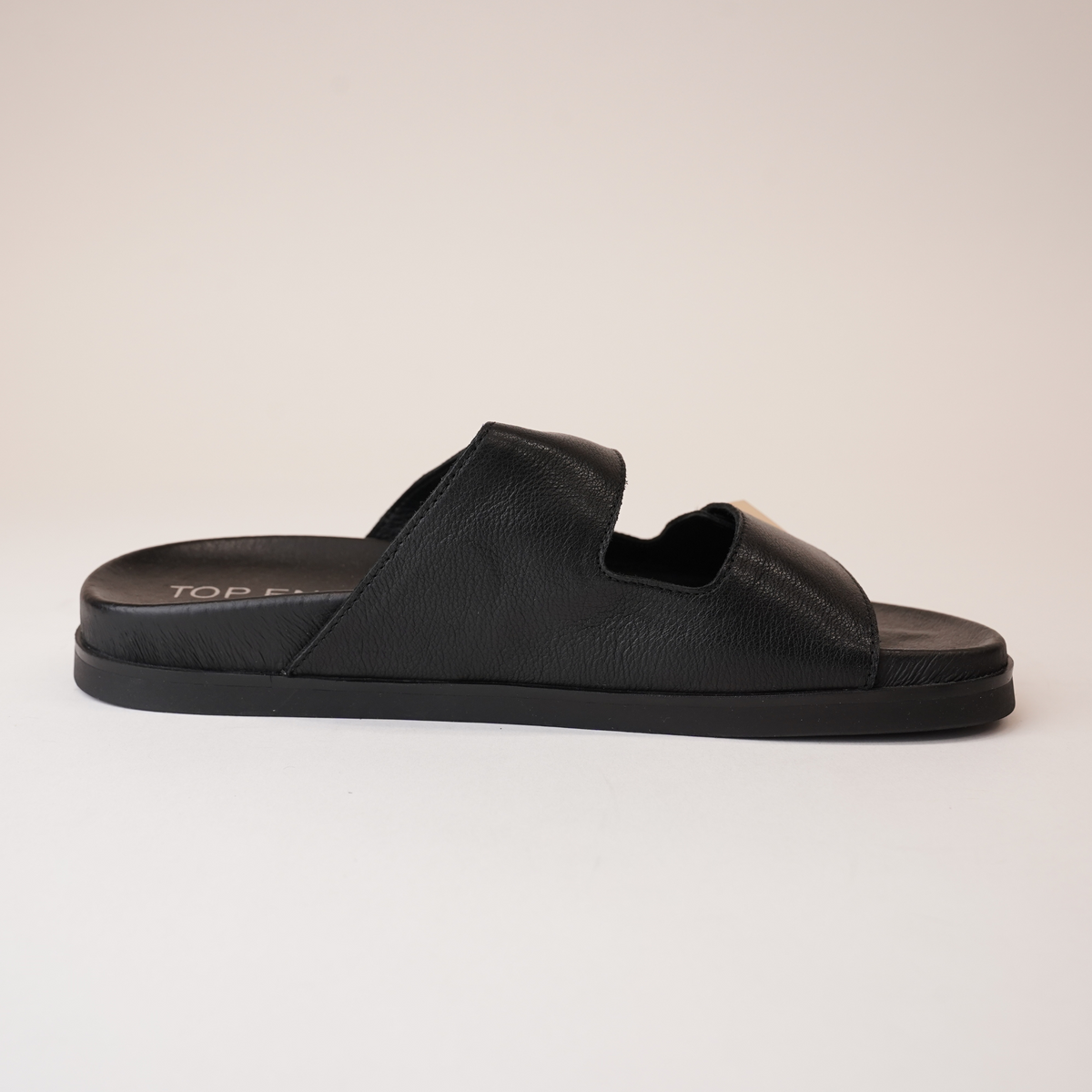 Redding Black Leather Slides - TOP END | Shouz