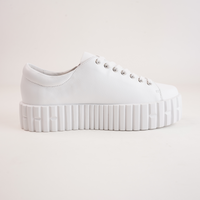 Bongoe White Leather Sneakers
