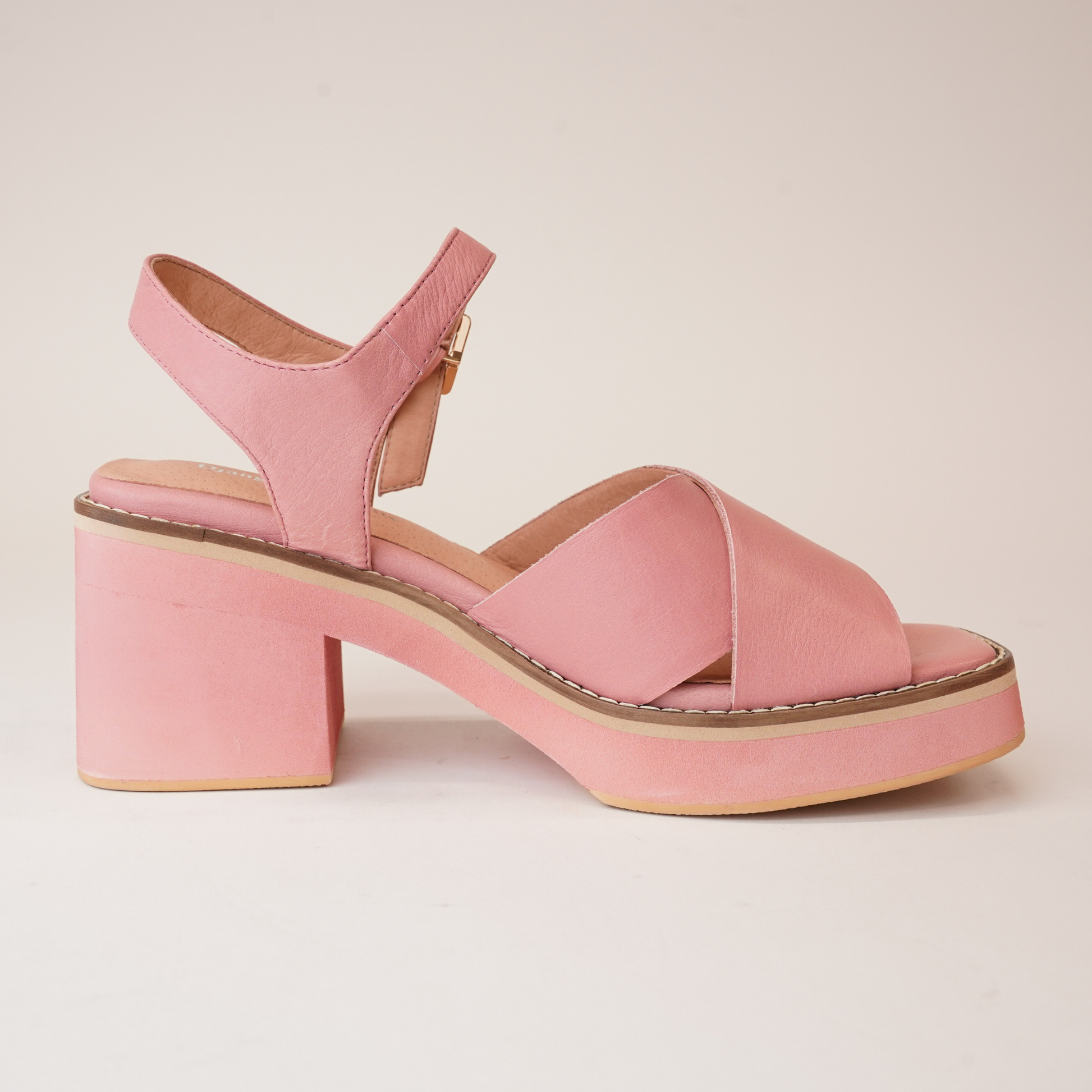 Jemi Pretty Pink Leather Heels
