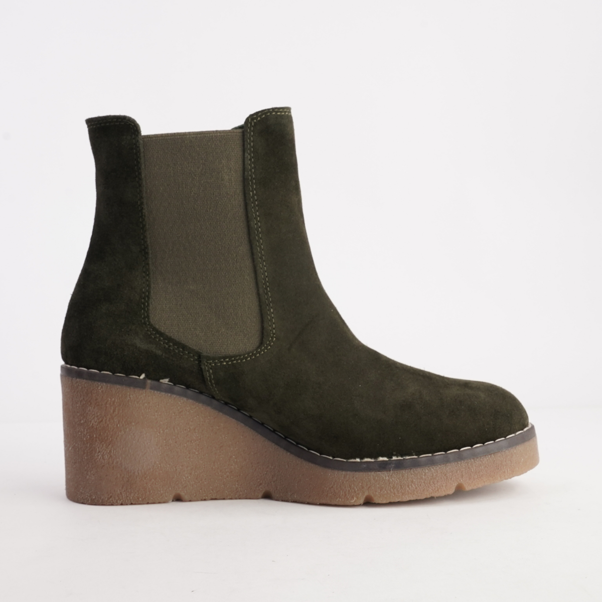 Glory Khaki Nubuck Ankle Boots - SALA | Shouz