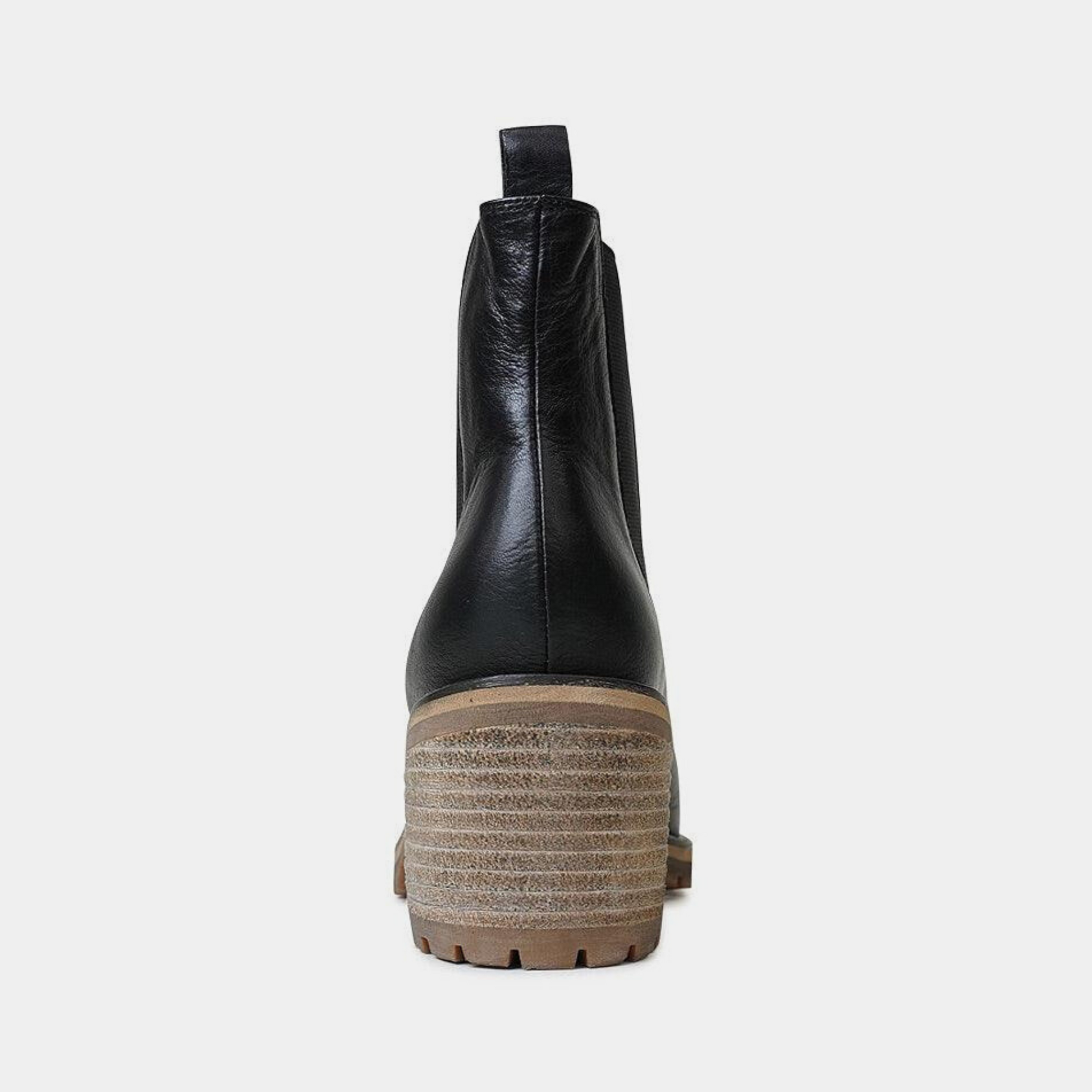 Biscoti Black Leather Ankle Boots