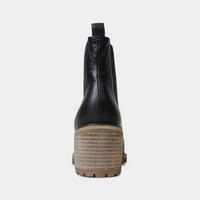 Biscoti Black Leather Ankle Boots