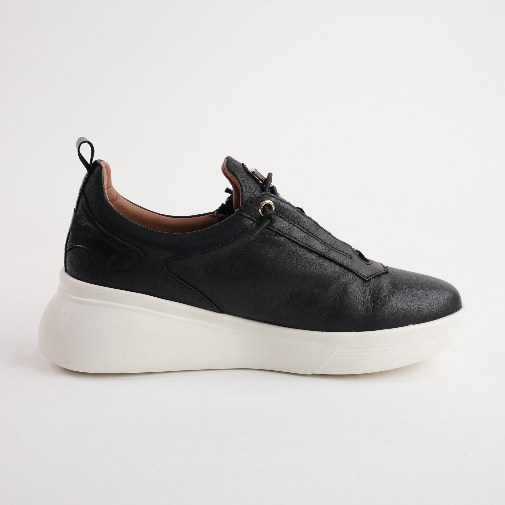 Tickler Black Leather Sneakers