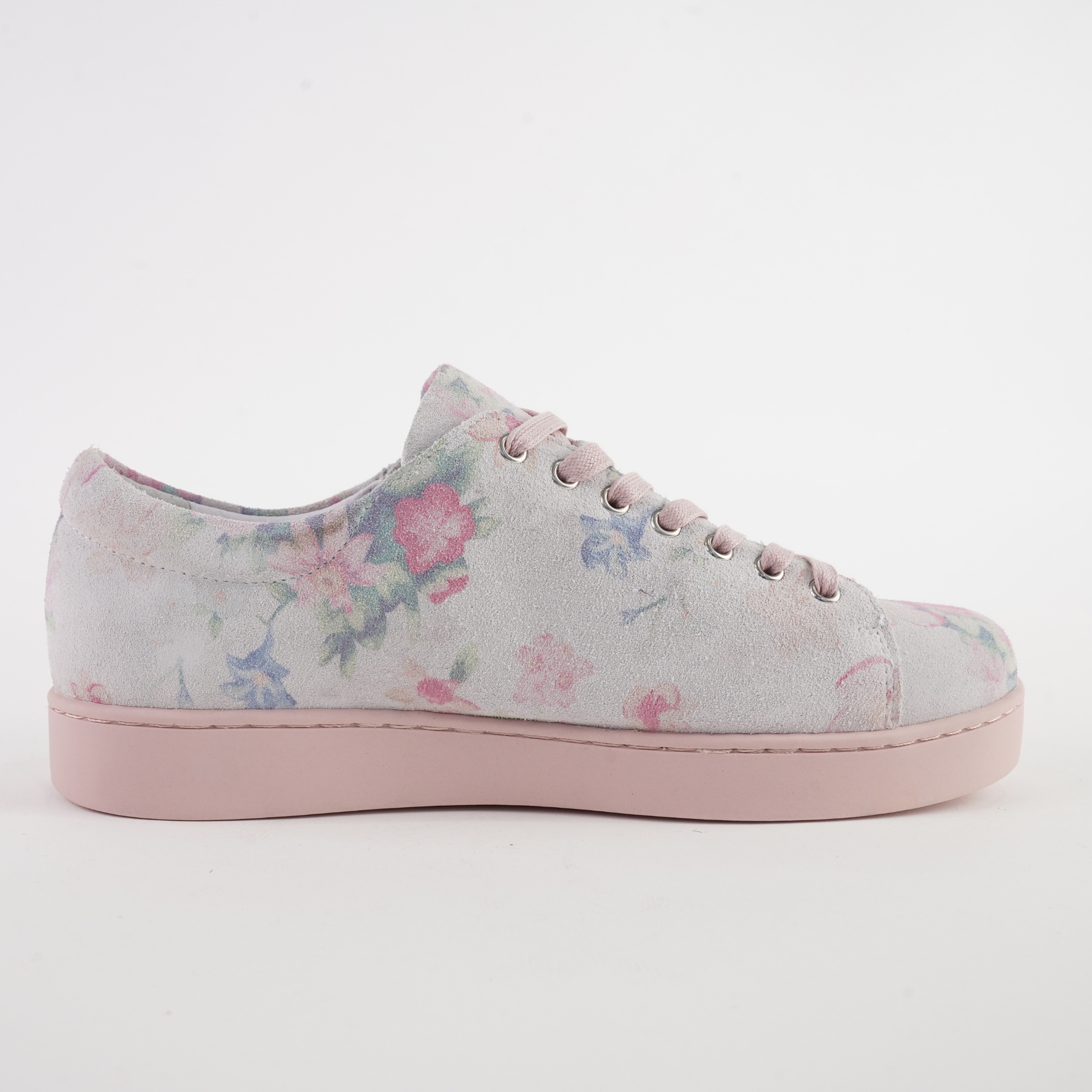 Jelorias Pastel Floral/ Pink Sole Leather Sneakers