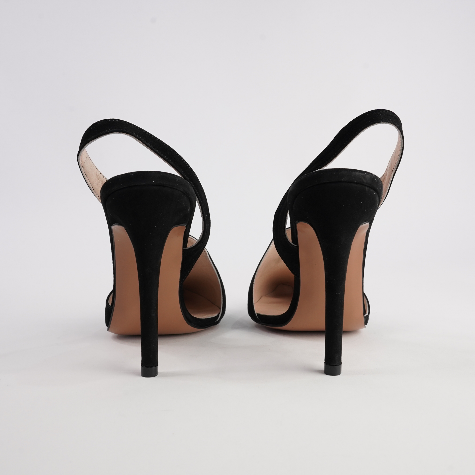Serena Black Suede Heels