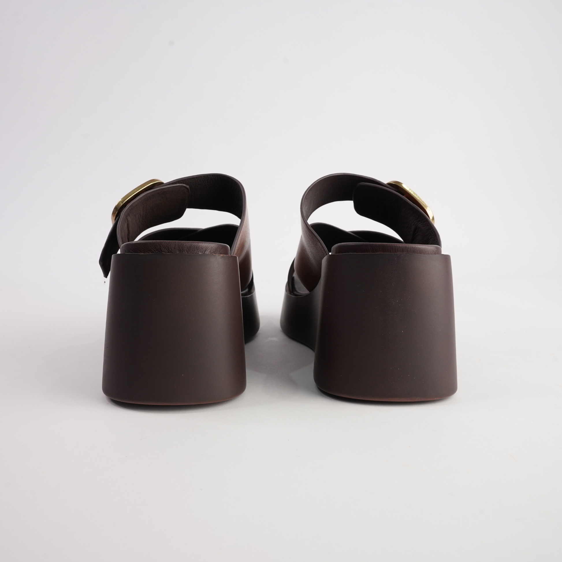 Aris Brandy Leather Wedges