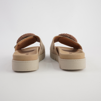 Lucille Caramel Suede Slides