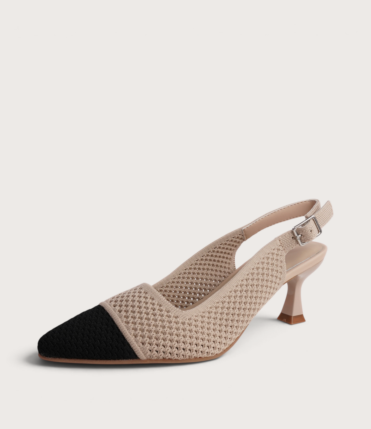 Audrey Black/ Nude Heels