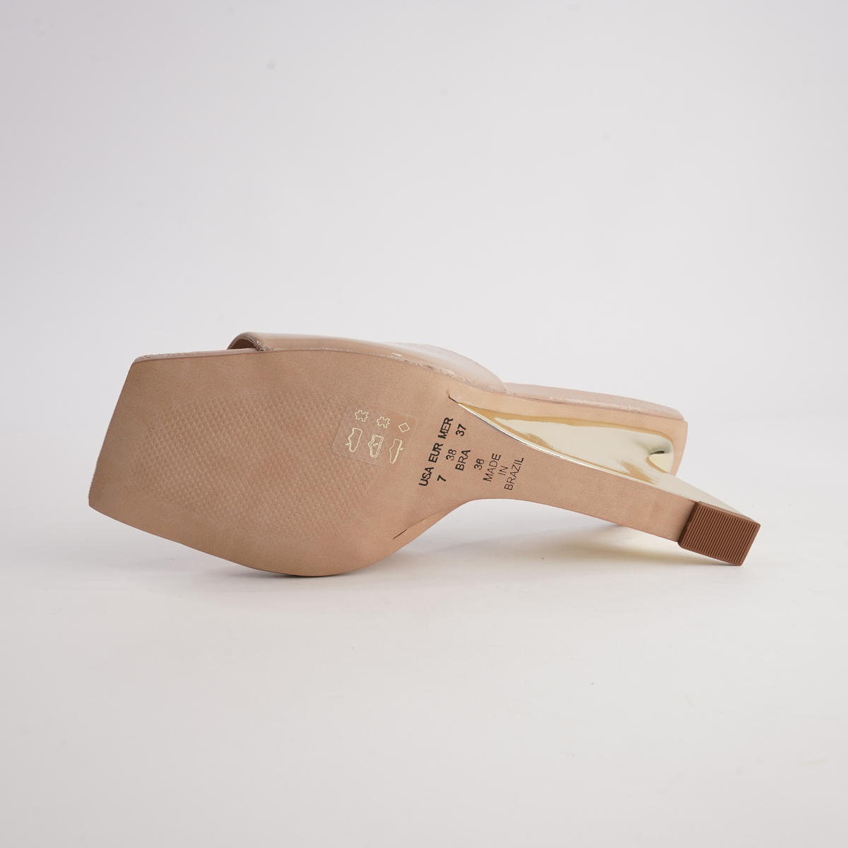 KL7040001 Nude Patent Wedges - BRAZILLIO | Shouz